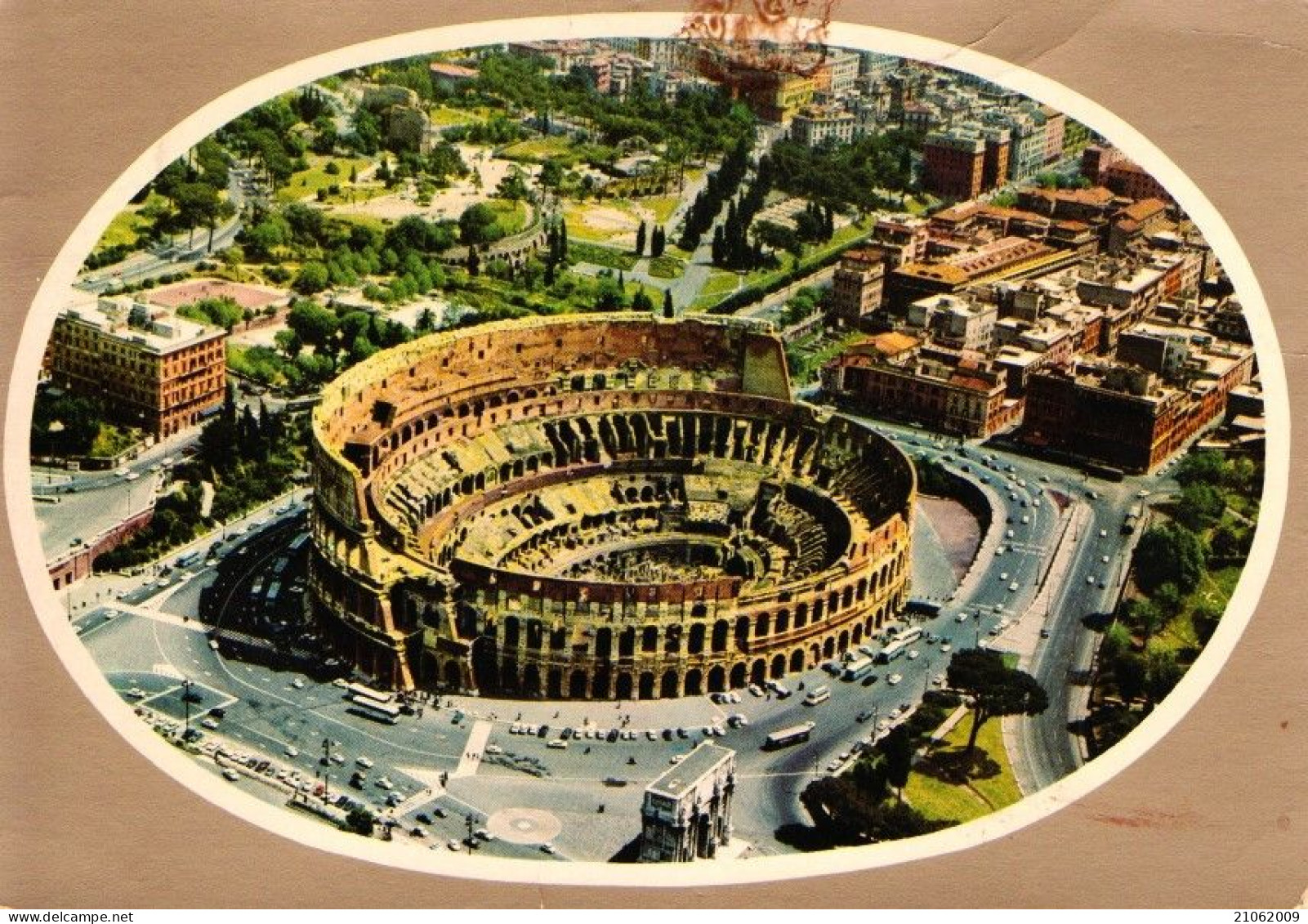 ROMA - PANORAMA E COLOSSEO, VEDUTA AEREA - VIAGGIATA 1972 - Colosseum