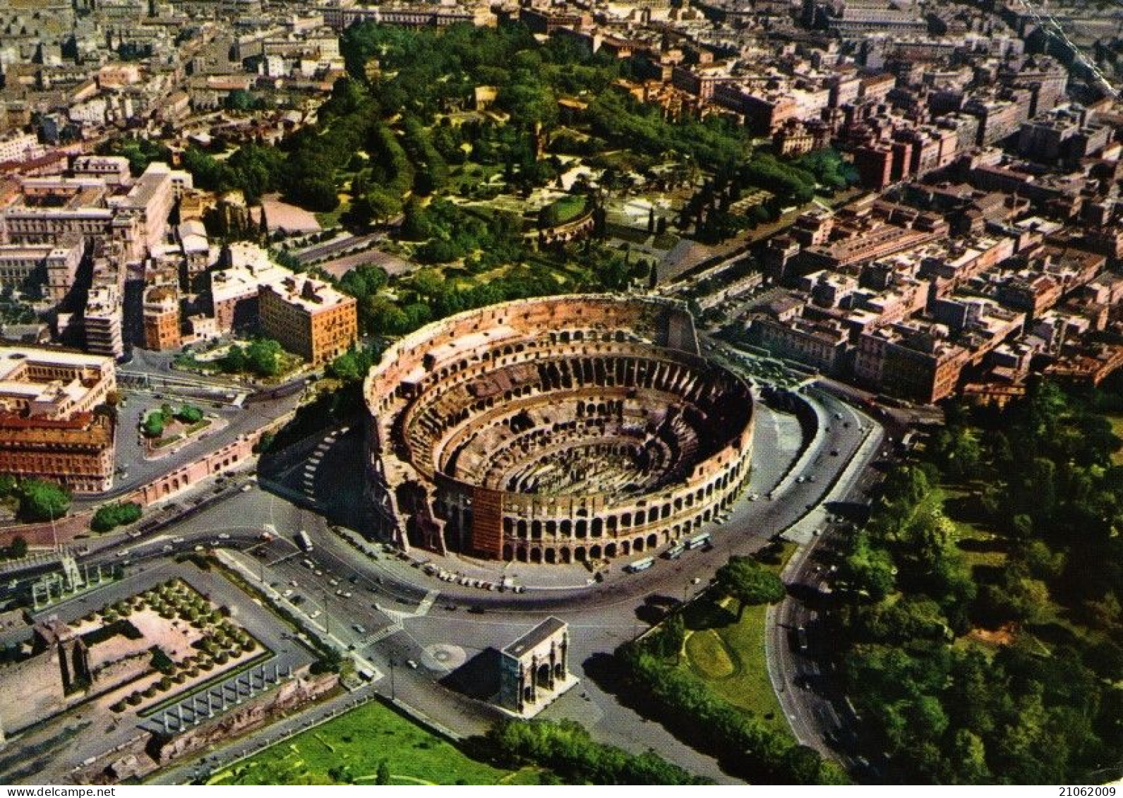 ROMA - COLOSSEO, VEDUTA AEREA - VIAGGIATA 1969 - Colosseum