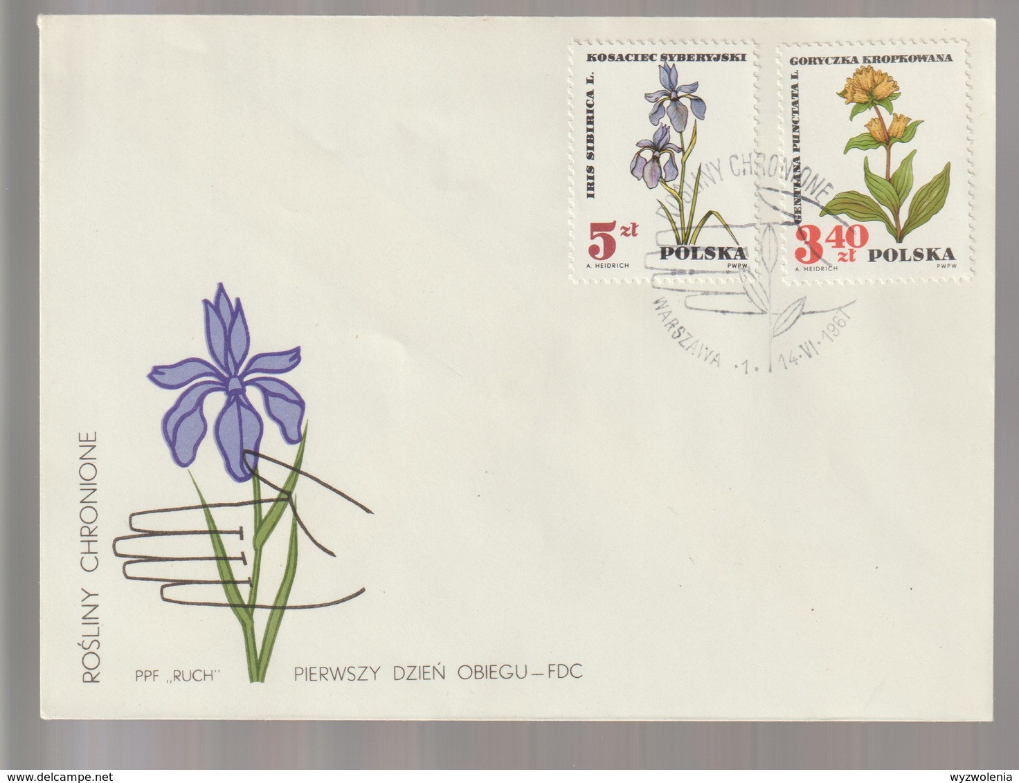 H 143) Polen 1967 Mi# 1770-1775 FDC: Heil-Pflanzen Arnika Akelei Enzian Azalee - Geneeskrachtige Planten