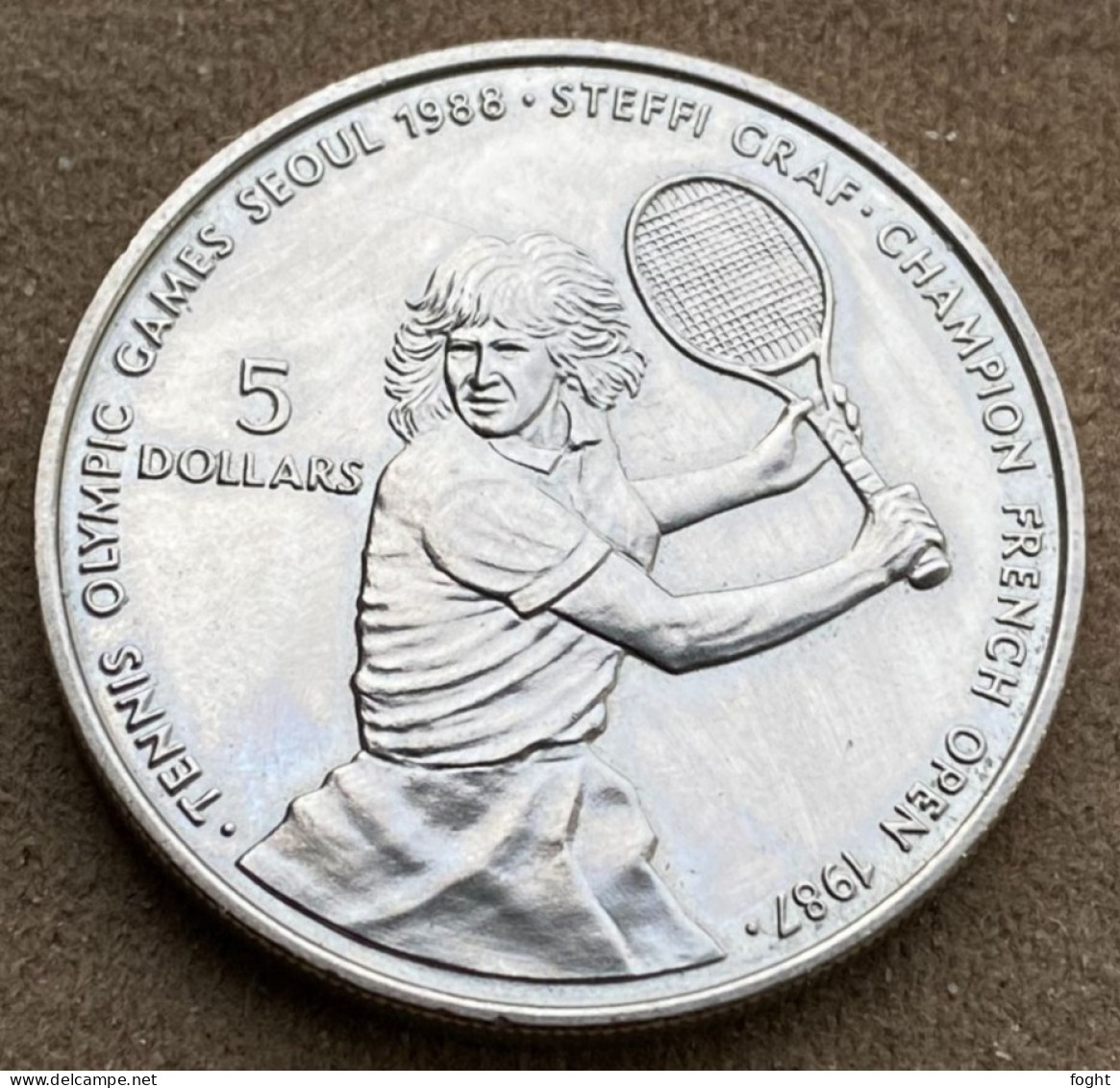 1987 Niue Commemorative Coin Steffi Graf 5 Dollars,KM#5,3710 - Niue