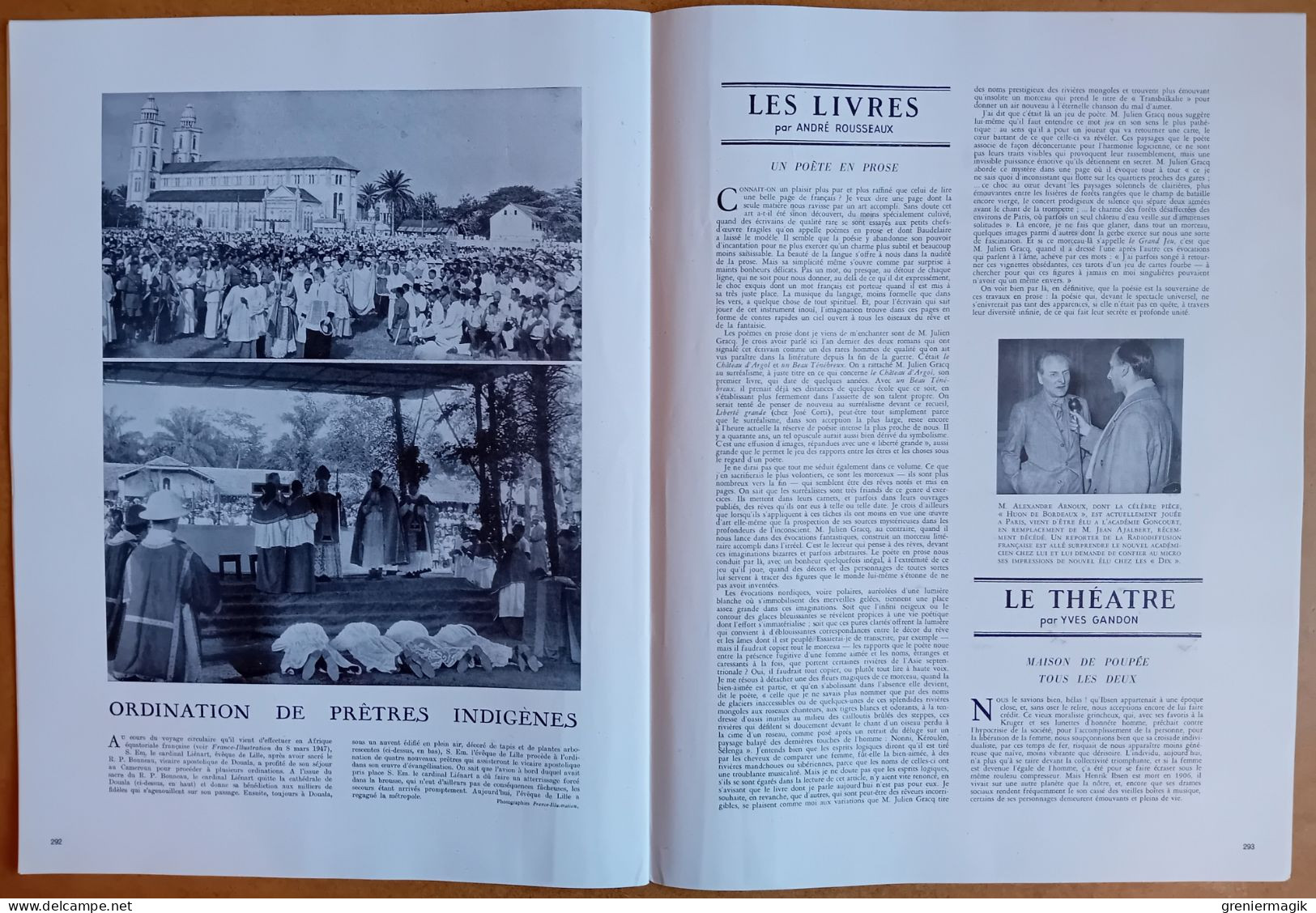 France Illustration N°77 22/03/1947 Conférence de Moscou/Autriche/Grèce camp Pavlos Melas/Terezin/Inde/Fécamp