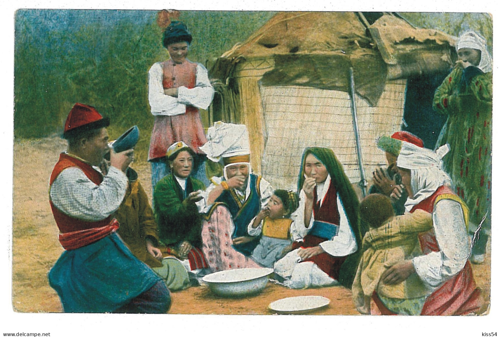 KYR 1 - 10082 KIRKIZ, Ethnic From Central Asian, Kyrgyzstan - Old Postcard, CENSOR - Used - 1917 - Kirguistán