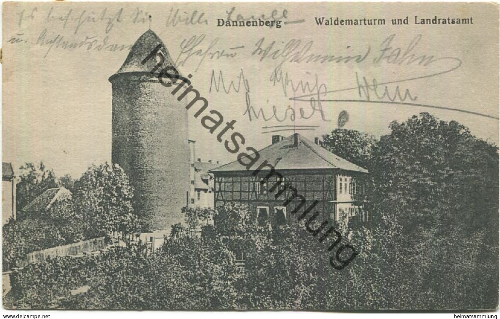 Dannenberg - Waldemarturm - Landratsamt - Verlag Wilh. Fischer Dannenberg Gel. 1920 - Dannenberg