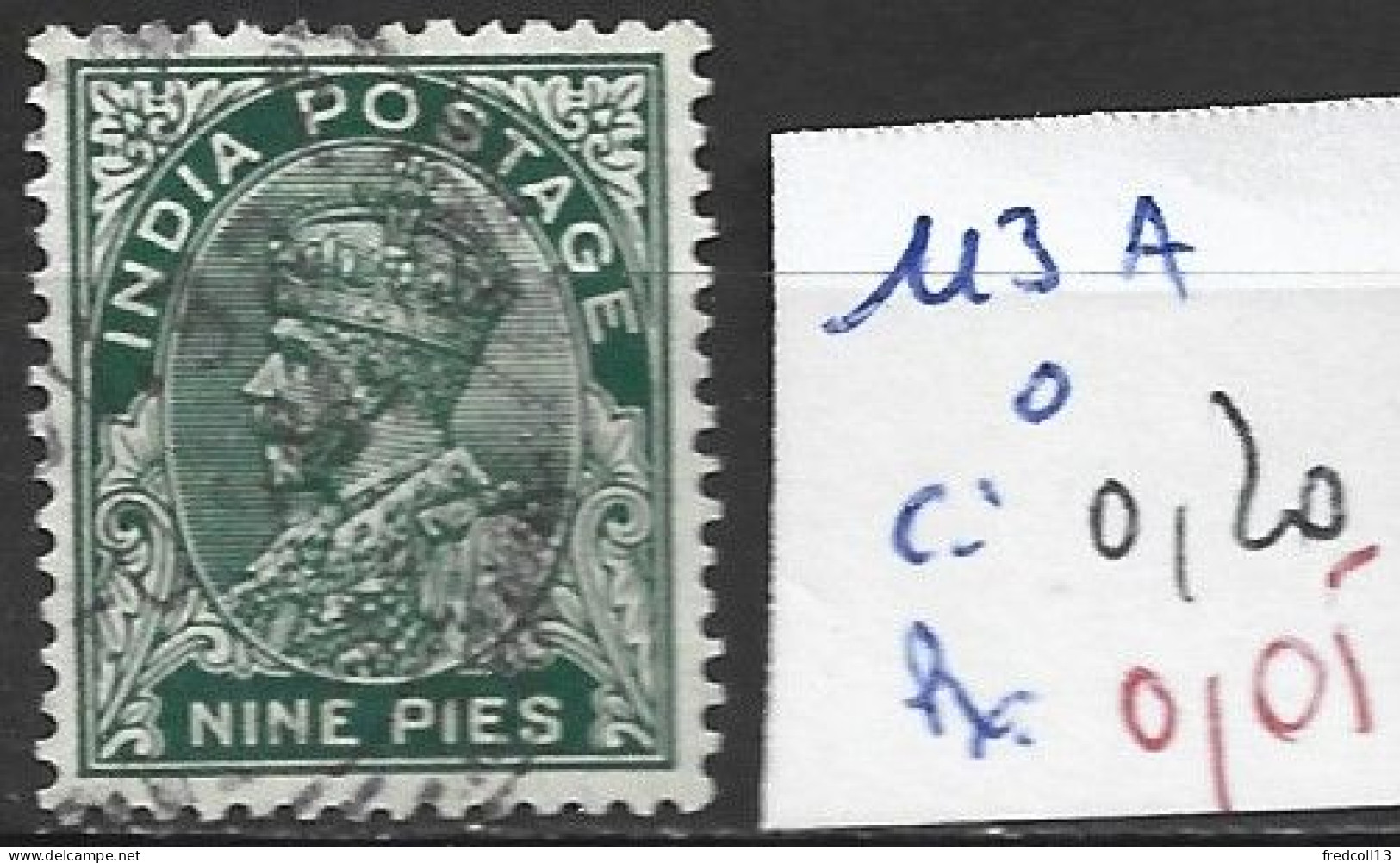 INDE ANGLAISE 113A Oblitéré Côte 0.20 € - 1911-35 King George V