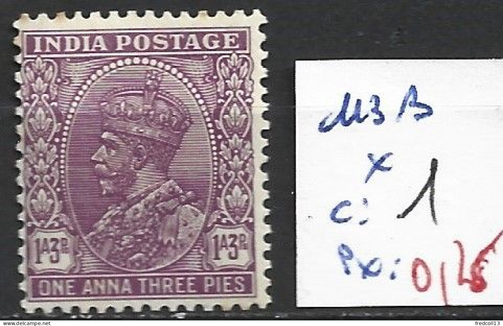 INDE ANGLAISE 113B * Côte 1 € - 1911-35 King George V