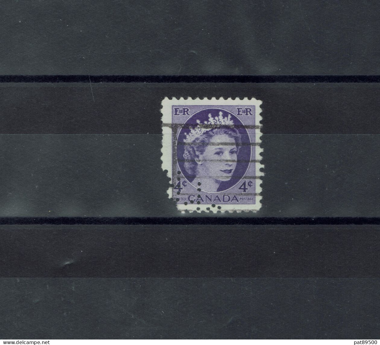 CANADA PERFORE CURIOSITE / Elisabeth II 1954  YT 270 Perforation Illisible Angle Dégradé  //  à Voir - Altri & Non Classificati