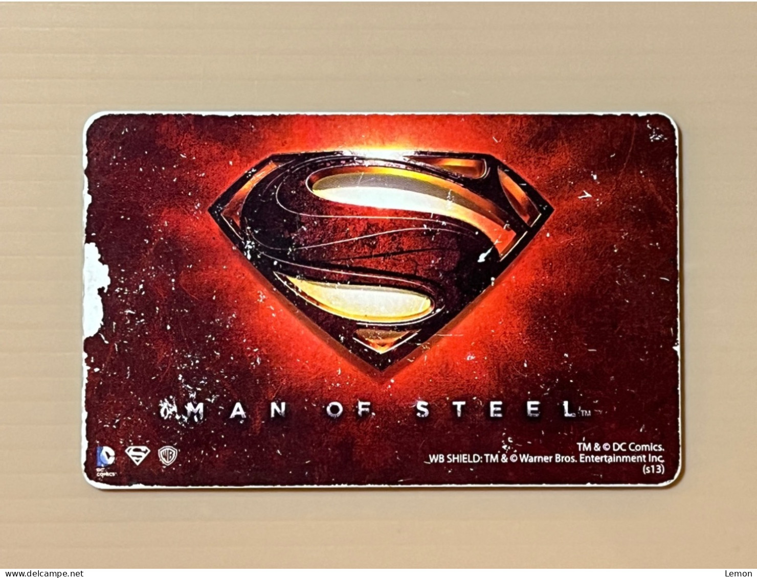 Singapore Nets Flashpay EZ Link Transport Metro Train Subway Card, Superman - Man Of Steel, Set Of 1 Used Card - Singapour