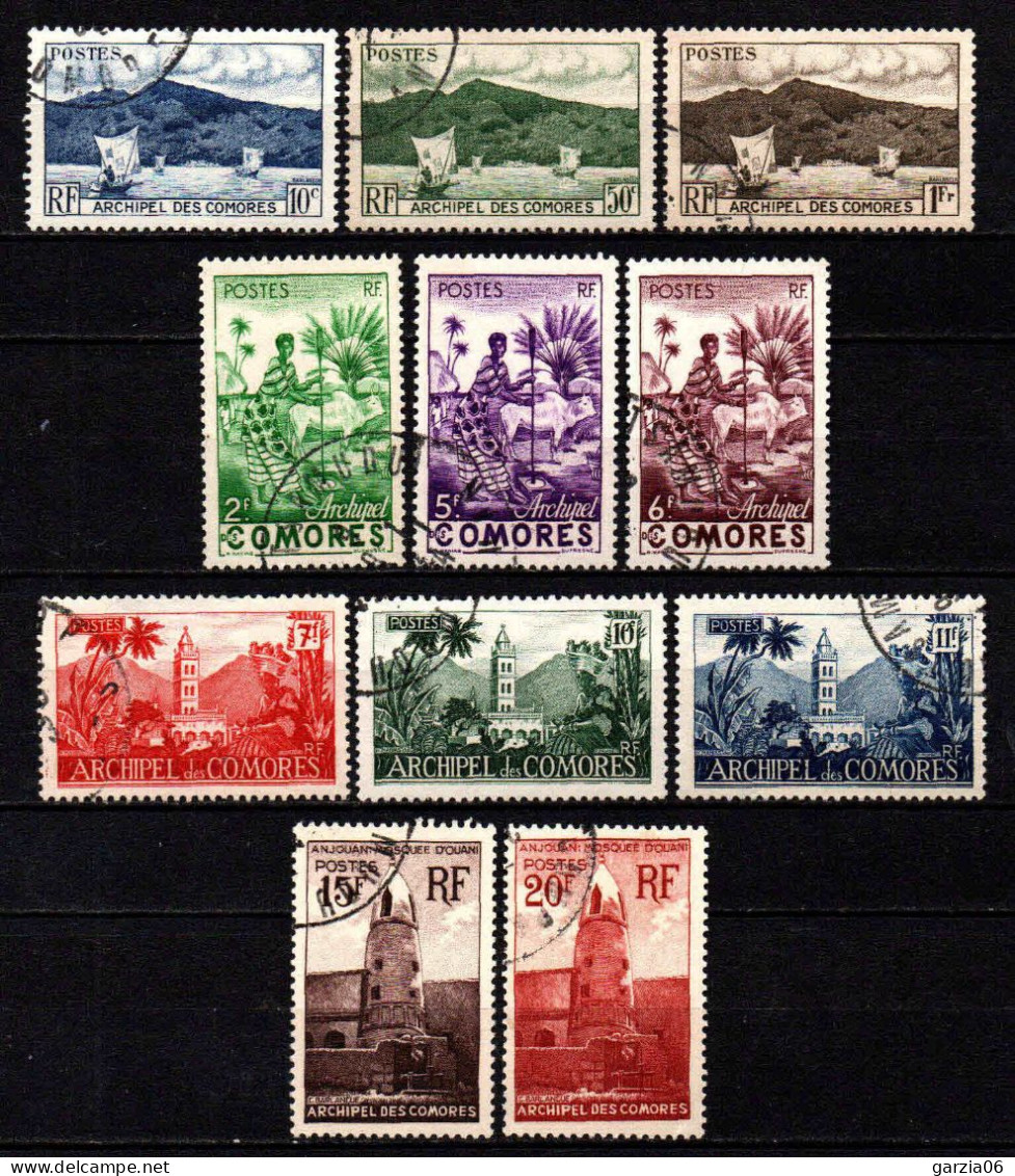 Archipel Des Comores - 1950 - Sites - N° 1 à 11 - Oblit - Used - Usati