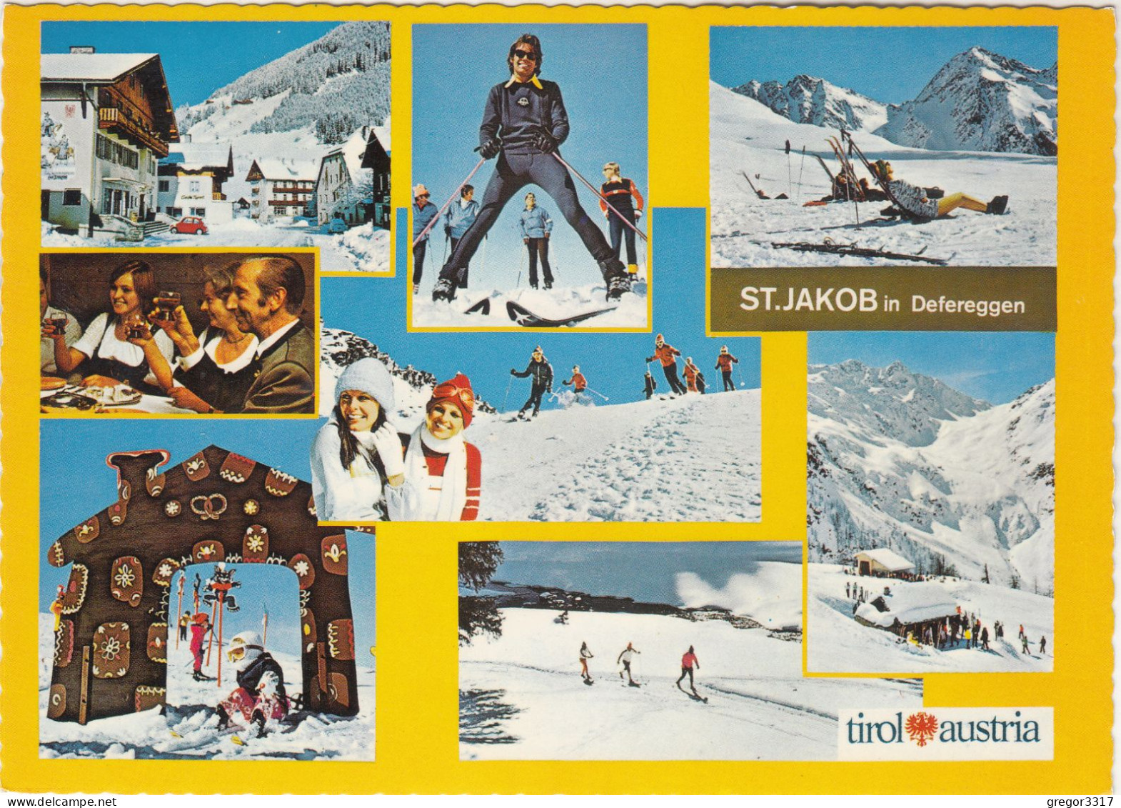 E3260) ST. JAKOB Im DEFEREGGENTAL - Skifahrer - Kinder - Lebkuchenhaus - Etc. - Tolle ältere Mehrbild AK - Defereggental