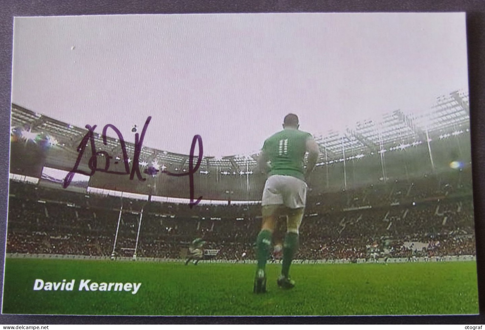 David KEARNEY - Dédicace - Hand Signed - Autographe Authentique - Rugby