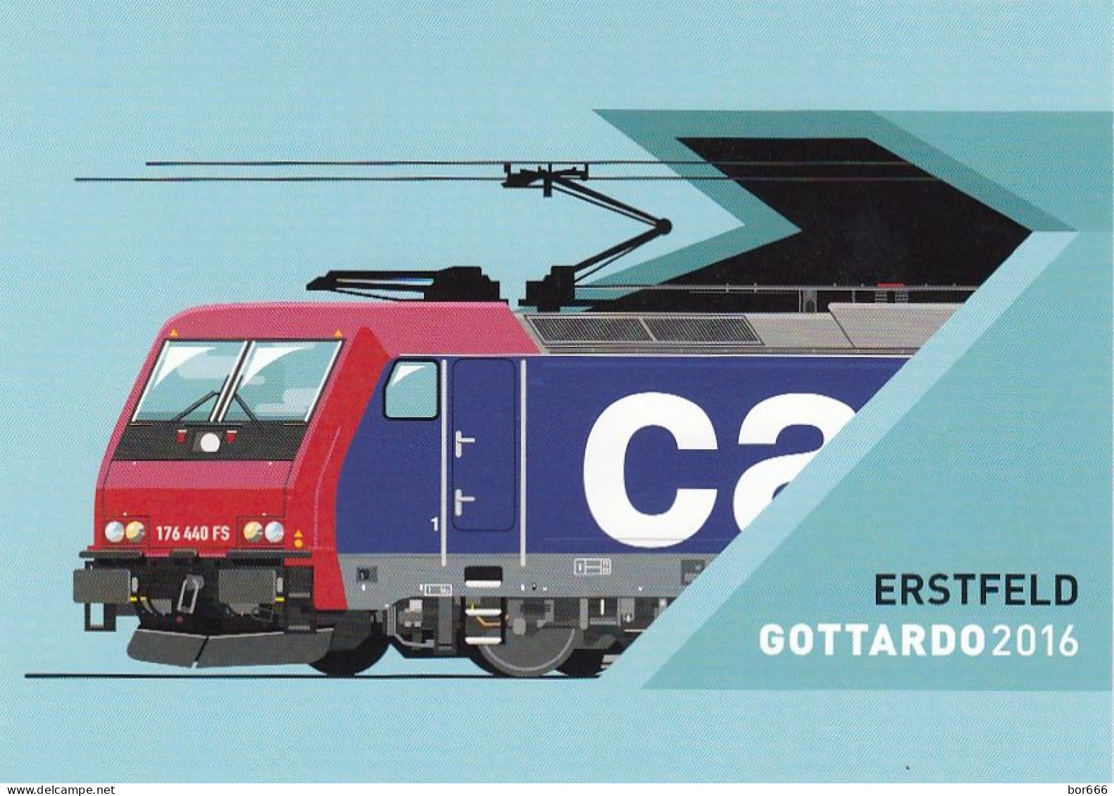 GOOD SWITZERLAND Postcard With Original Stamp 2016 - Railway / Gottardo - Bahnwesen