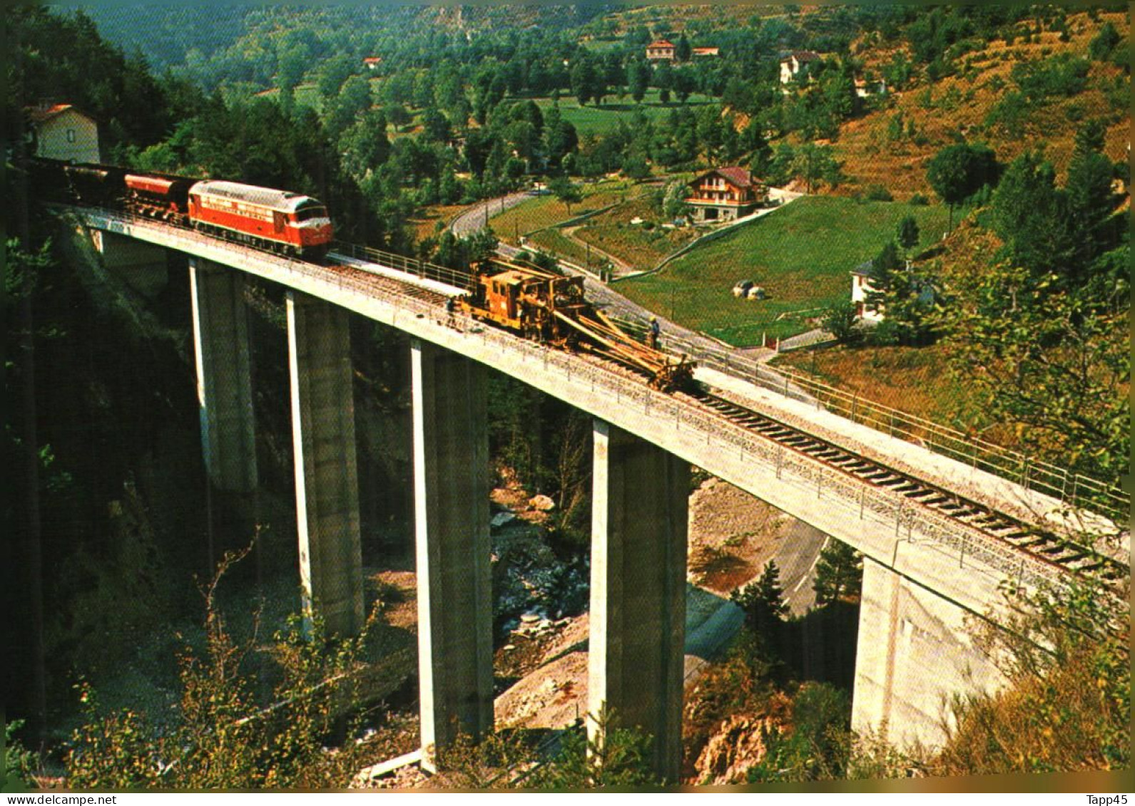 Carte Postale >3 Catégories > Trains Vapeur 8 H 44 >Trains Mécanique 8 H 45 >Trains Électrique 8 H 46 > Réf: T V 20 /22 - Obras De Arte