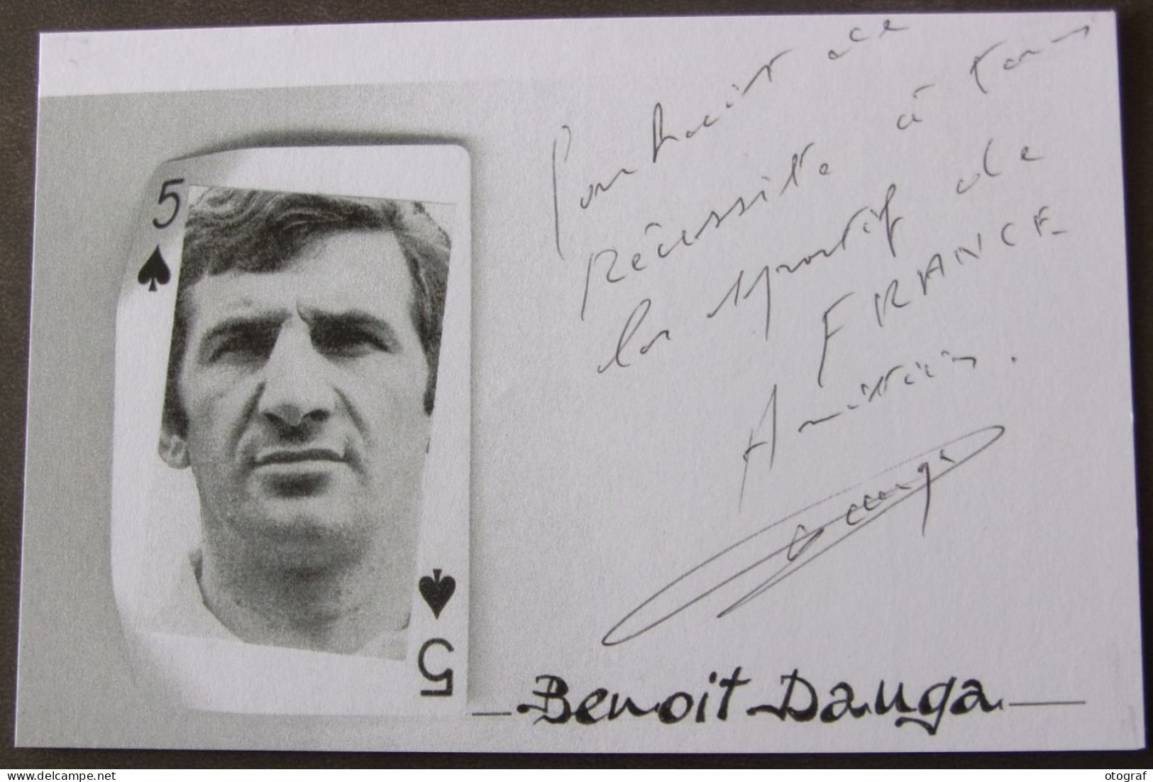 Benoit DAUGA - Dédicace - Hand Signed - Autographe Authentique - Rugby