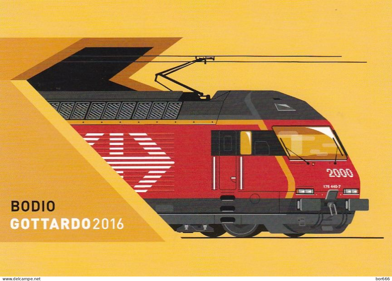 GOOD SWITZERLAND Postcard With Original Stamp 2016 - Railway / Gottardo - Ferrovie