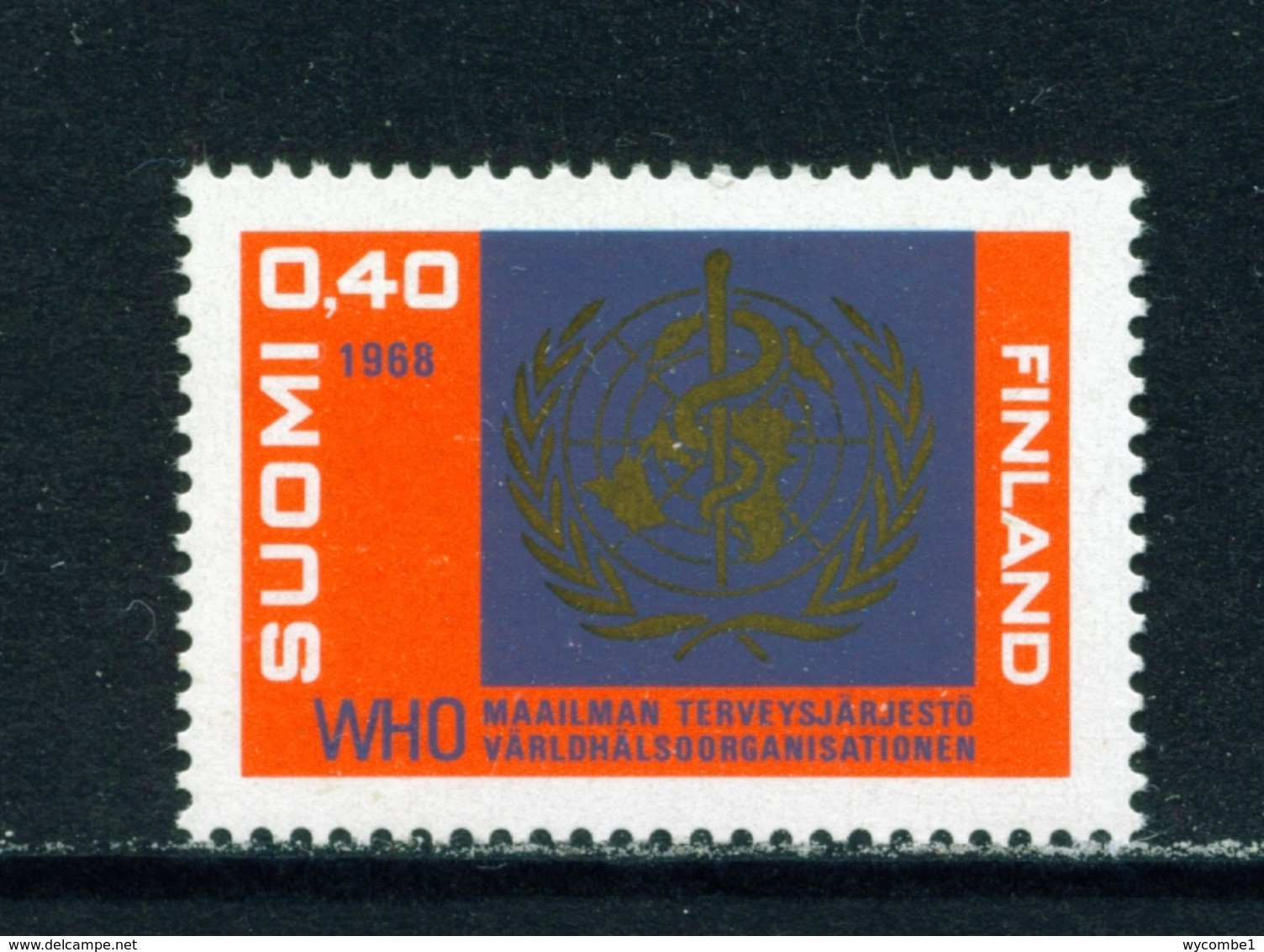 FINLAND  -  1968 WHO 40p Unmounted/Never Hinged Mint - Unused Stamps