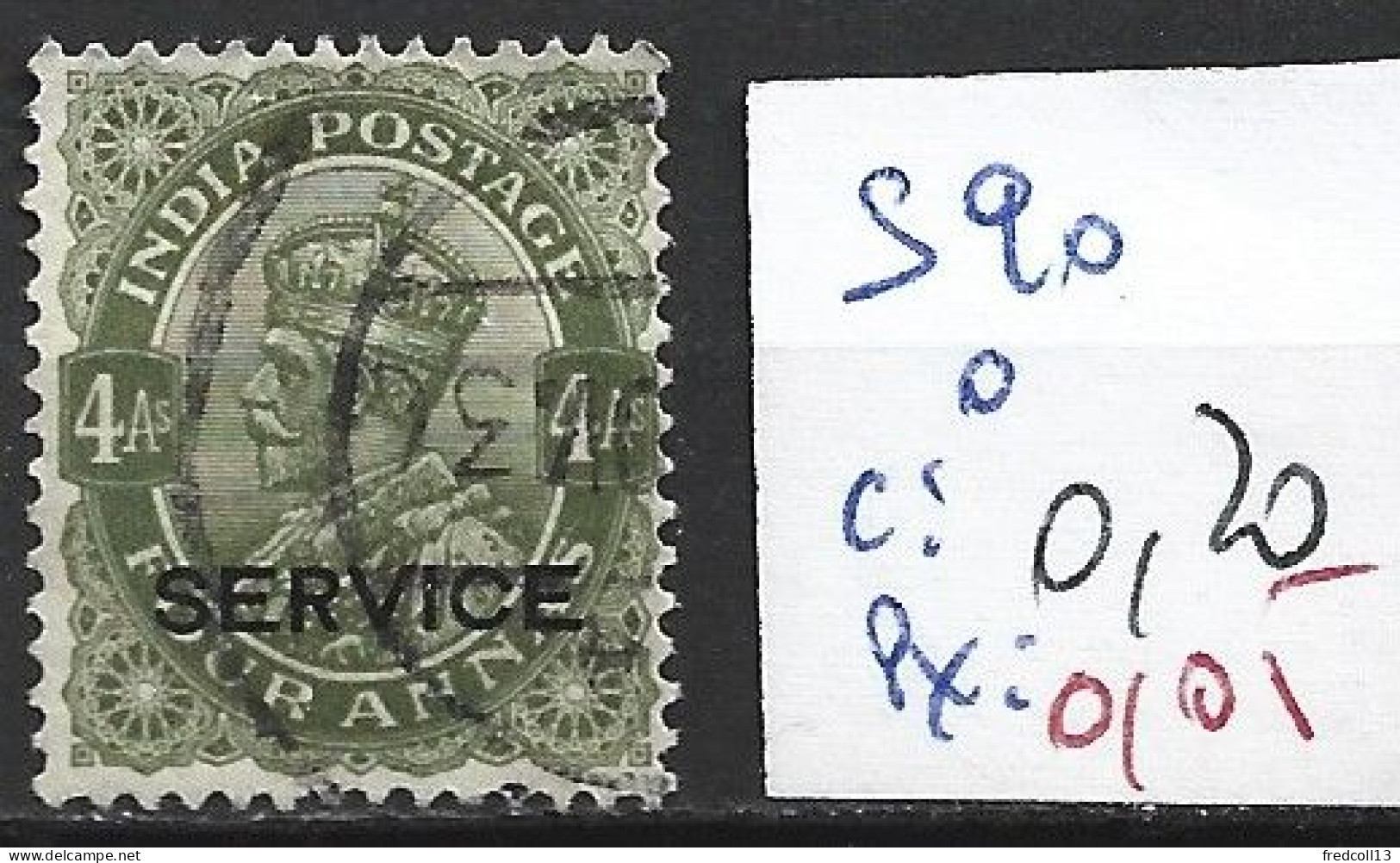 INDE ANGLAISE SERVICE 90 Oblitéré Côte 0.20 € - 1911-35  George V