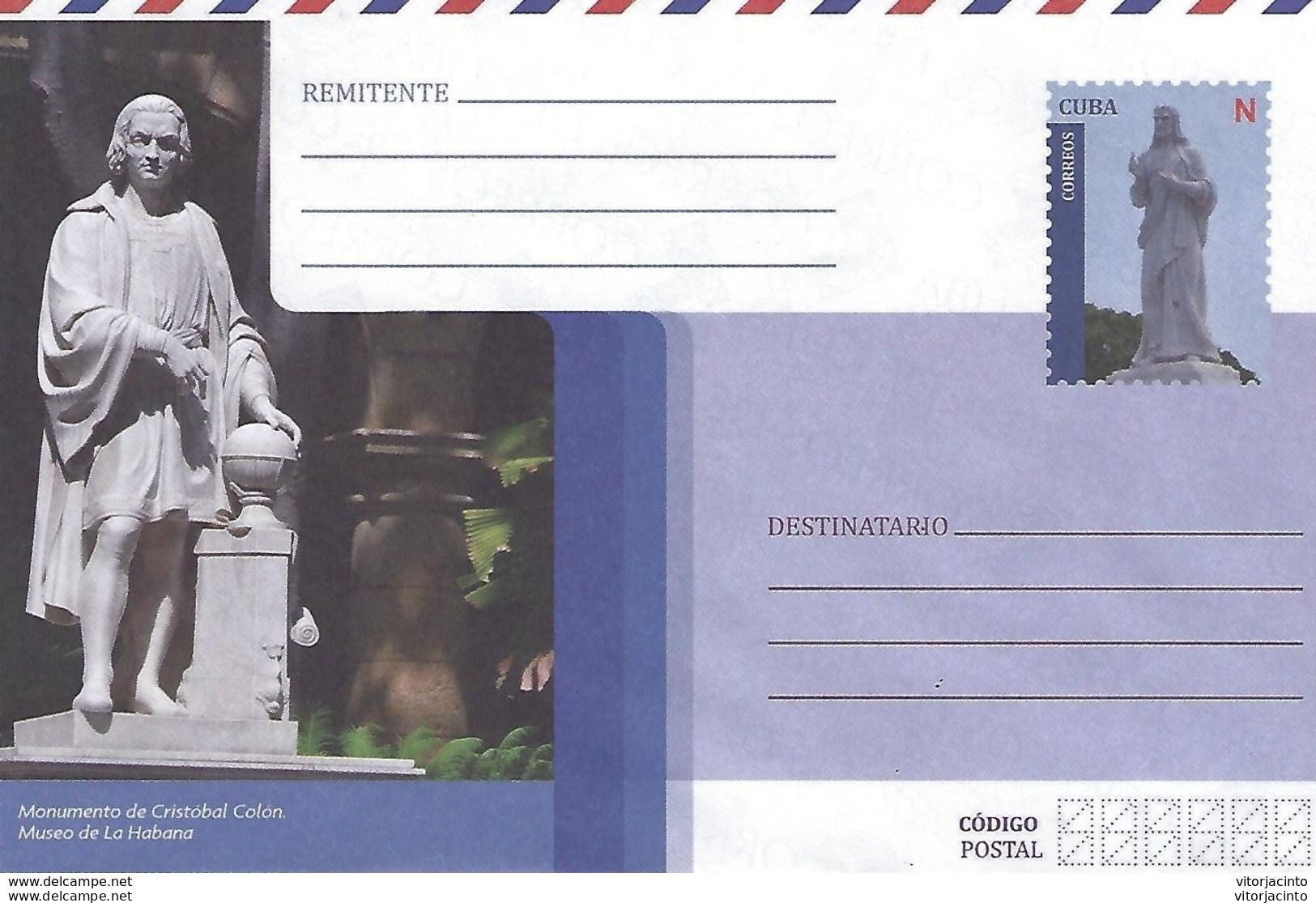 Cuba - Enveloppe National Mail PAP (prêt à Poster) - Christopher Columbus - Cristóbal Colón