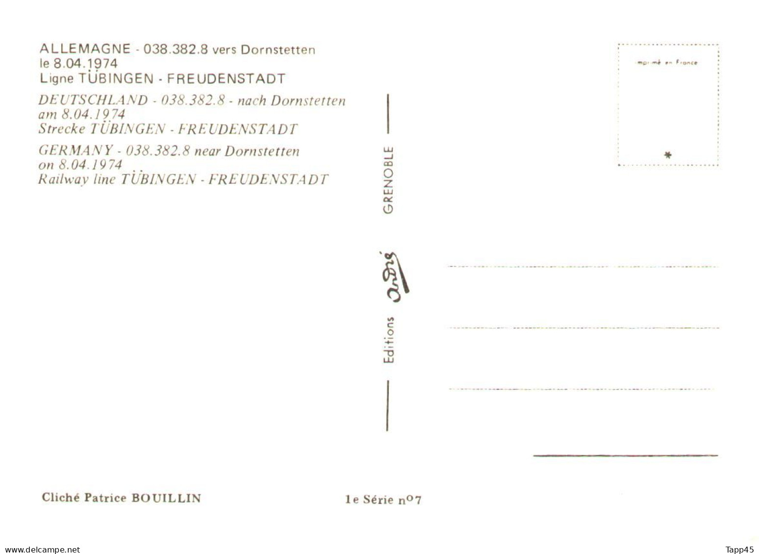 Carte Postale >3 Catégories > Trains Vapeur 8 H 44 >Trains Mécanique 8 H 45 >Trains Électrique 8 H 46 > Réf: T V 20 /22 - Structures