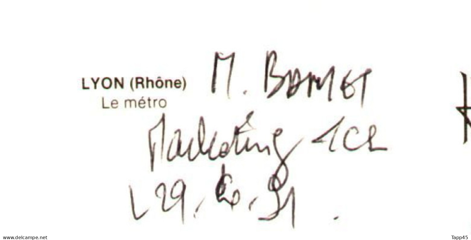 Carte Postale >3 Catégories > Trains Vapeur 8 H 44 >Trains Mécanique 8 H 45 >Trains Électrique 8 H 46 > Réf: T V 20 /22 - Metro