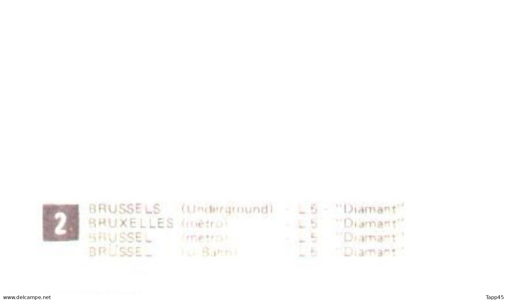 Carte Postale >3 Catégories > Trains Vapeur 8 H 44 >Trains Mécanique 8 H 45 >Trains Électrique 8 H 46 > Réf: T V 20 /22 - Métro