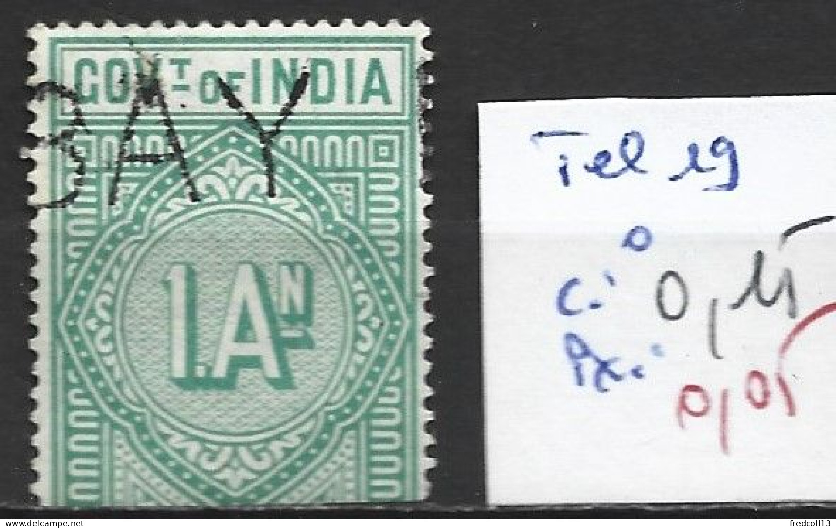 INDE ANGLAISE TELEGRAPHE 19 Oblitéré Côte 0.15 € - 1882-1901 Empire