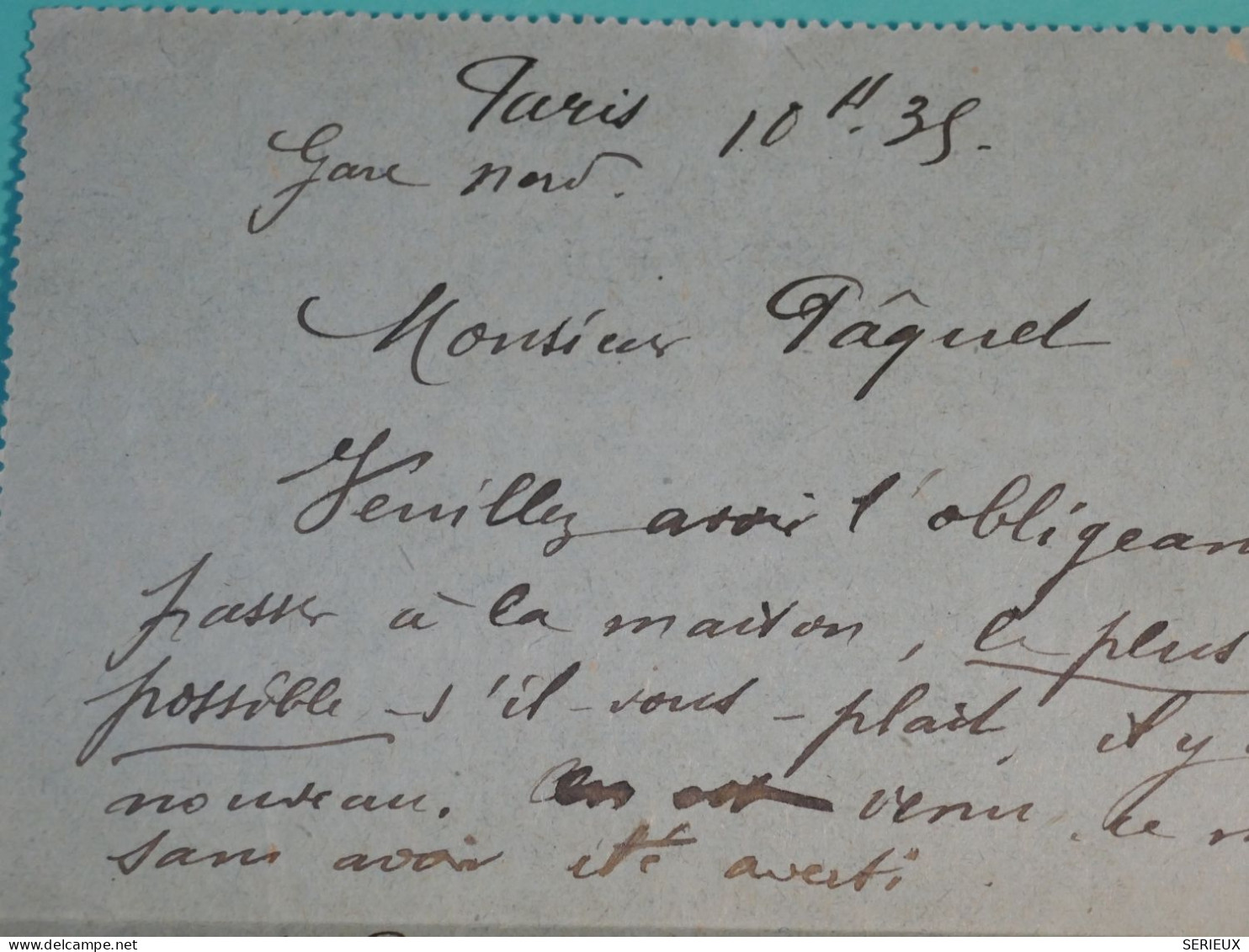 DH20 FRANCE  BELLE  CARTE TELEGRAMME  PARIS      + VINCENNES +TELEGRAPHE   ++AFF.  PLAISANT++++++ - Telegraph And Telephone