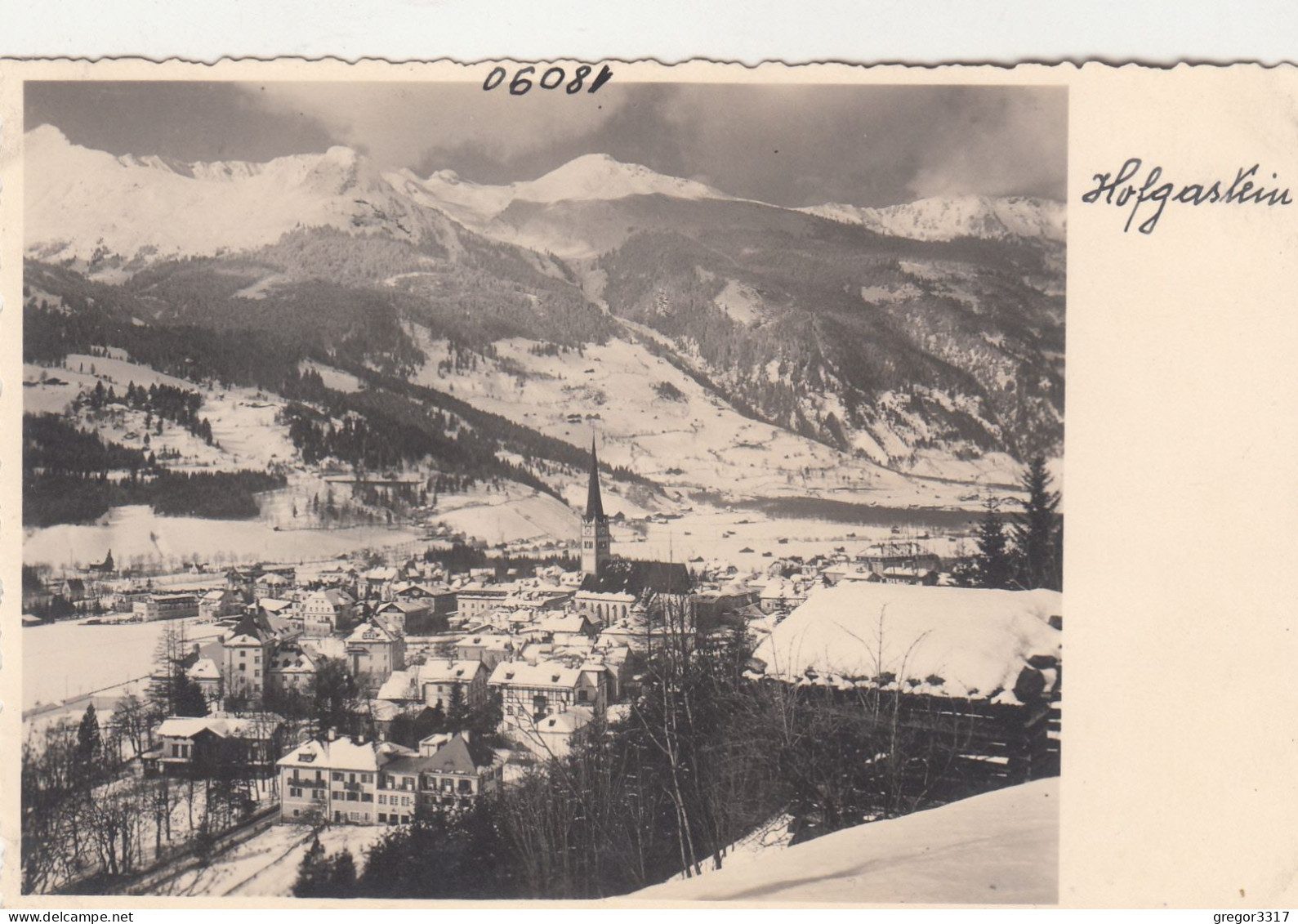 E3285) HOFGASTEIN - Verschneite Alte Ansicht - Häuser Im Vordergrund ALT! - Bad Hofgastein