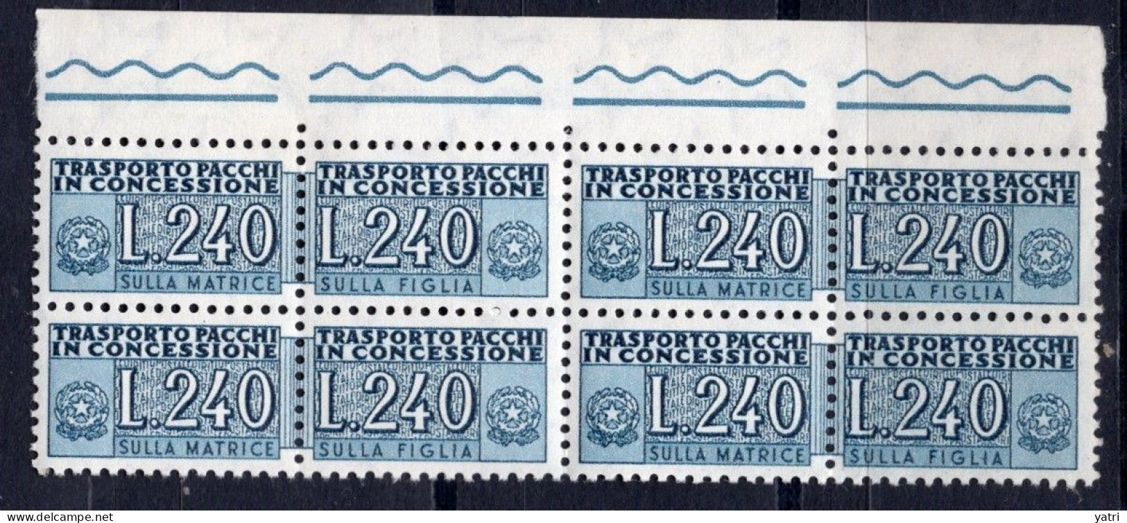 Italia (1966) - Pacchi In Concessione, 240 Lire Fil. Stelle 4° Tipo, Sass. 18 ** - Consigned Parcels