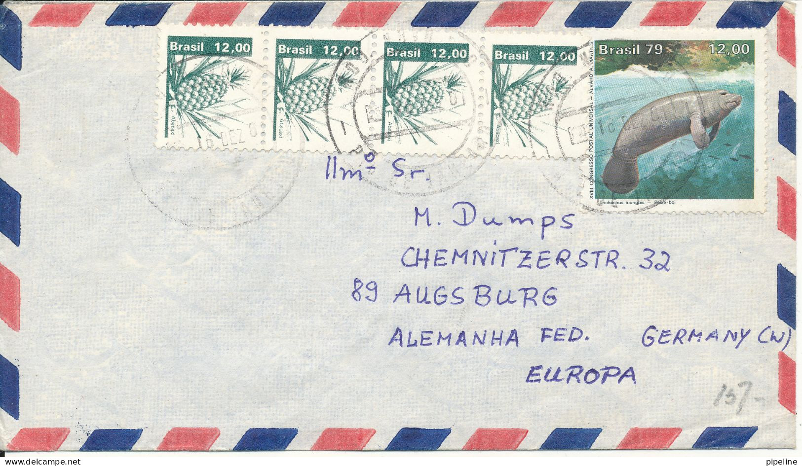 Brazil Air Mail Cover Sent To Germany 16-12-2001 Topic Stamps - Posta Aerea