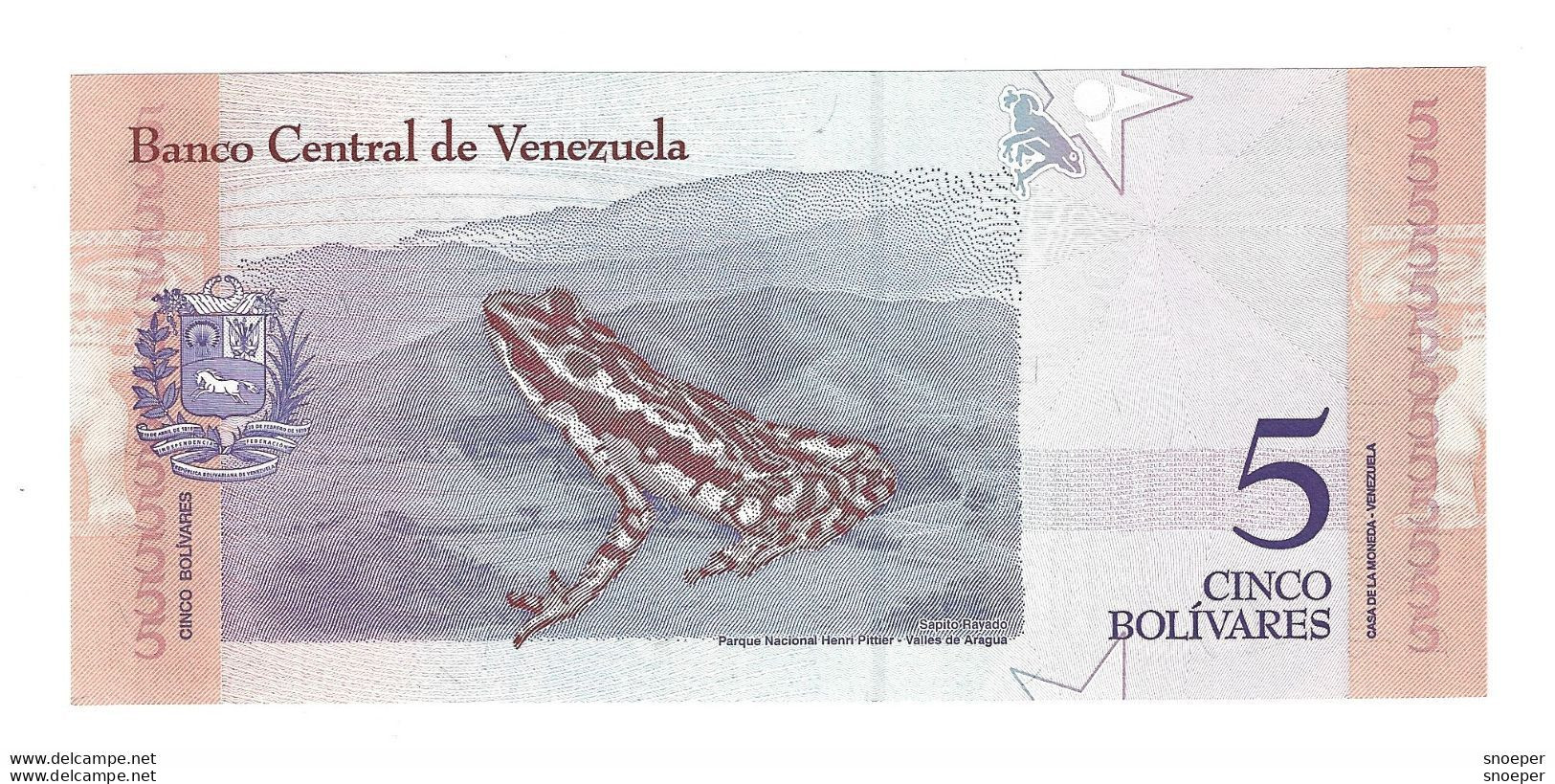 Venezuela 5 Bolivares 2018  102  Unc - Venezuela