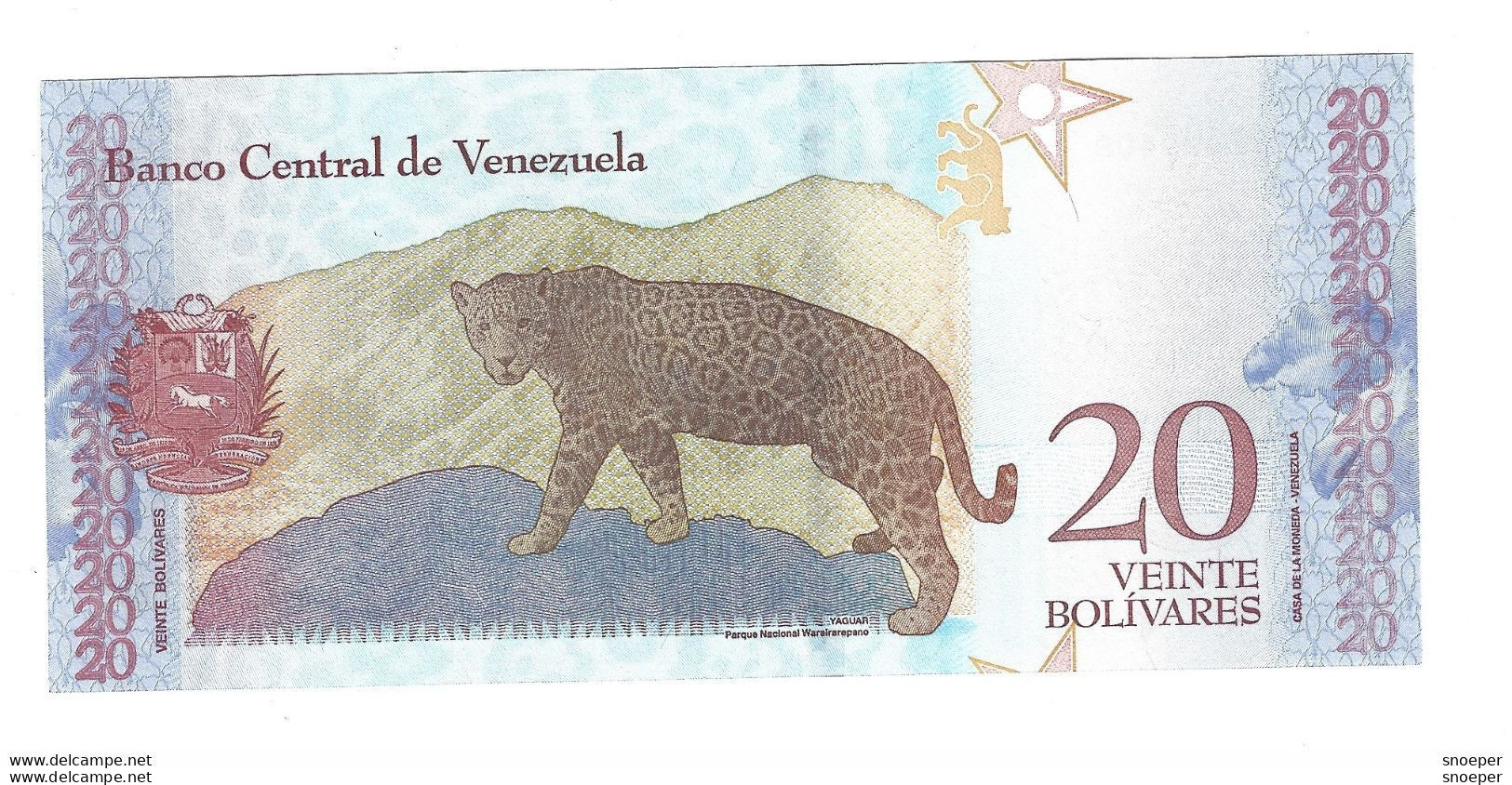 Venezuela 20 Bolivares 2018  104  Unc - Venezuela