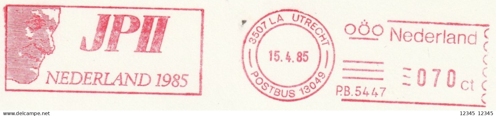 Nederland 1985, JPII Utrecht - Maschinenstempel (EMA)