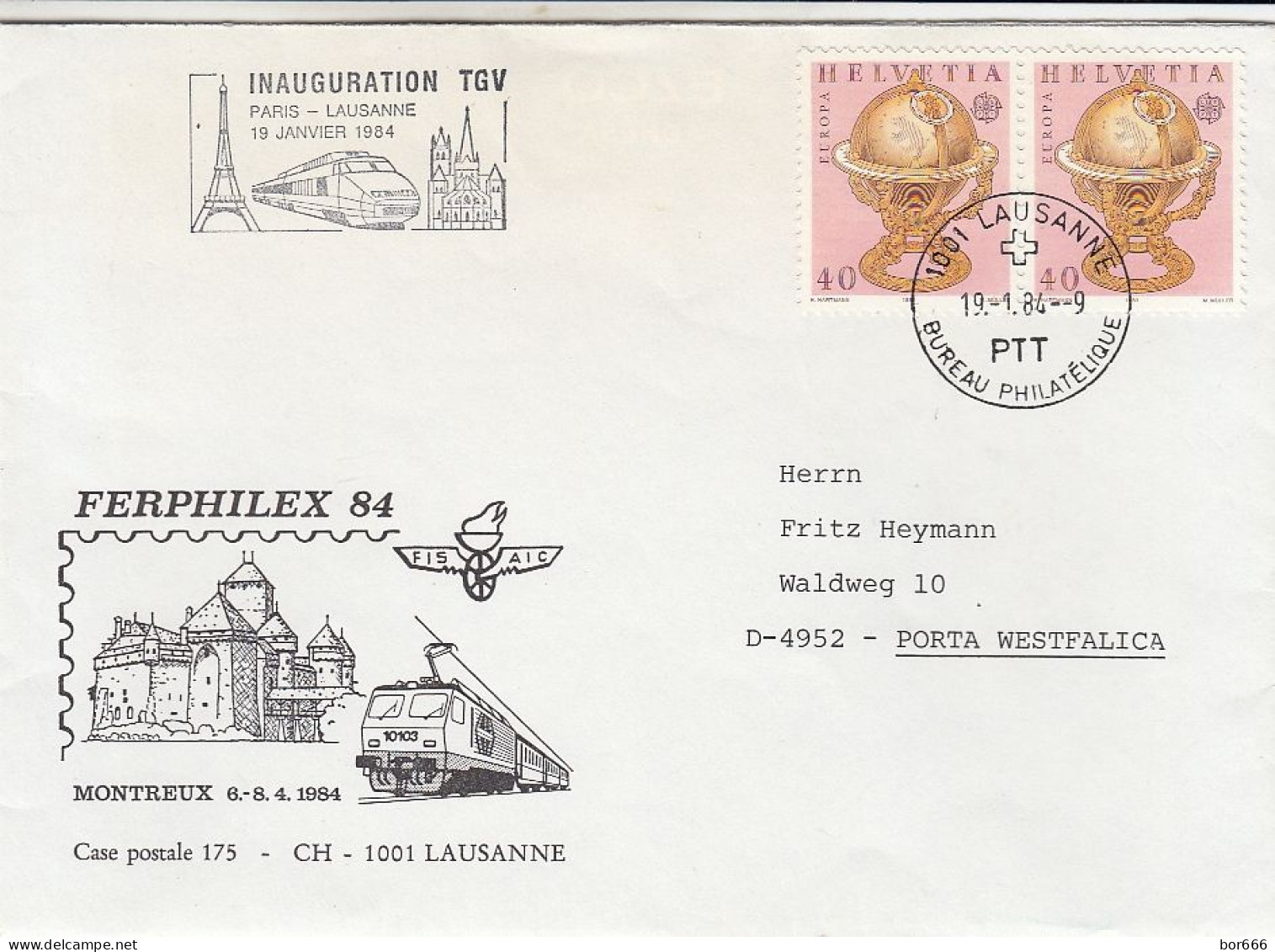 GOOD SWITZERLAND Special Stamped Cover 1984 - Railway - Bahnwesen