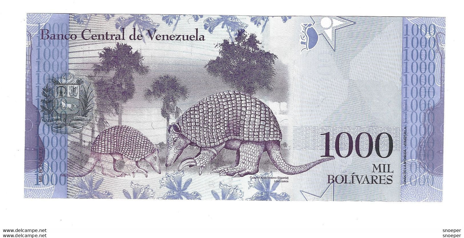 Venezuela 1000 Bolivares 2017  95  Unc - Venezuela