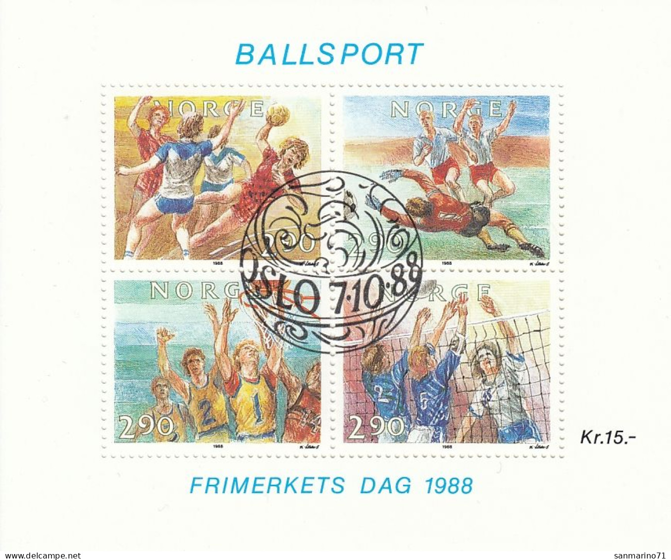 NORWAY Block 10,used - Blocs-feuillets