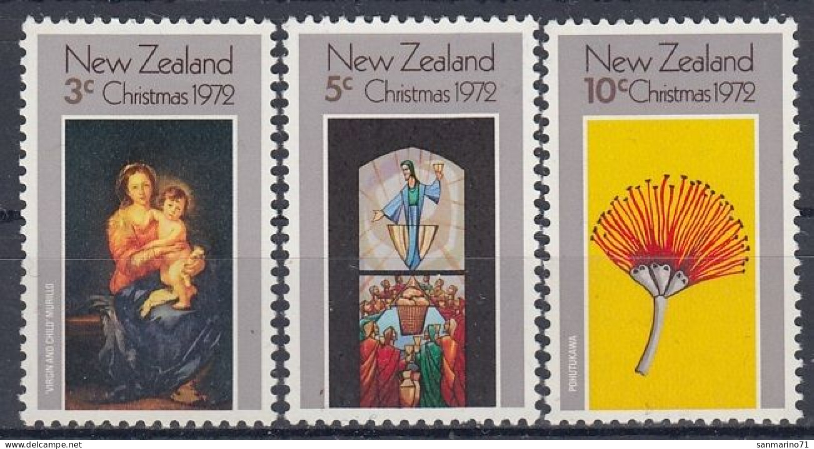 NEW ZEALAND 590-592,unused,Christmas 1972 (**) - Neufs