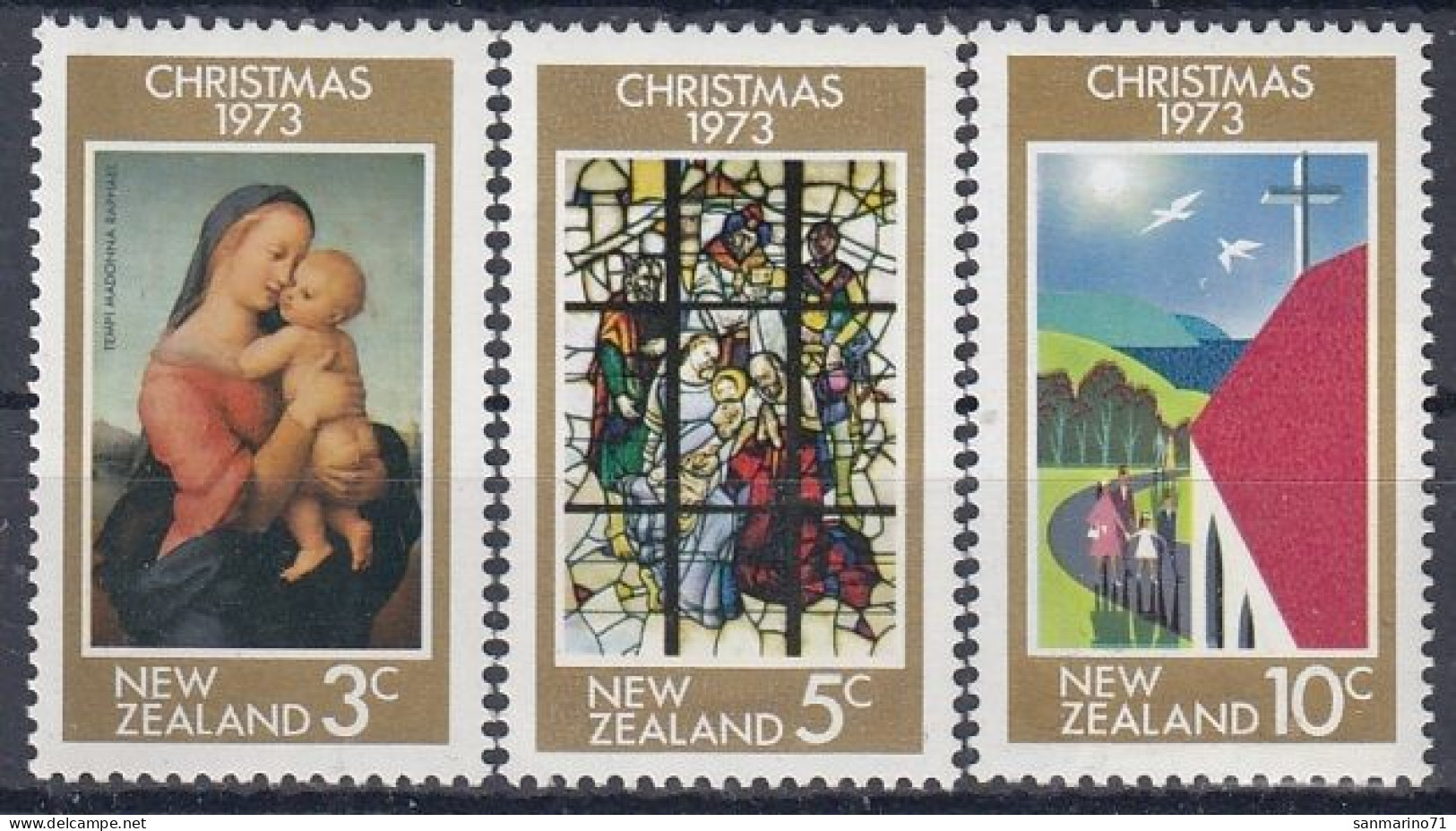 NEW ZEALAND 613-615,unused,Christmas 1973 (**) - Unused Stamps