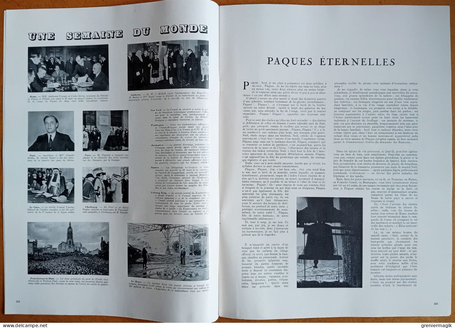 France Illustration N°79 05/04/1947 Mountbatten Nehru Indes/Chine Nankin Ou Pékin ?/Royal Tour/Maya/Auvergne/Daïren - Allgemeine Literatur
