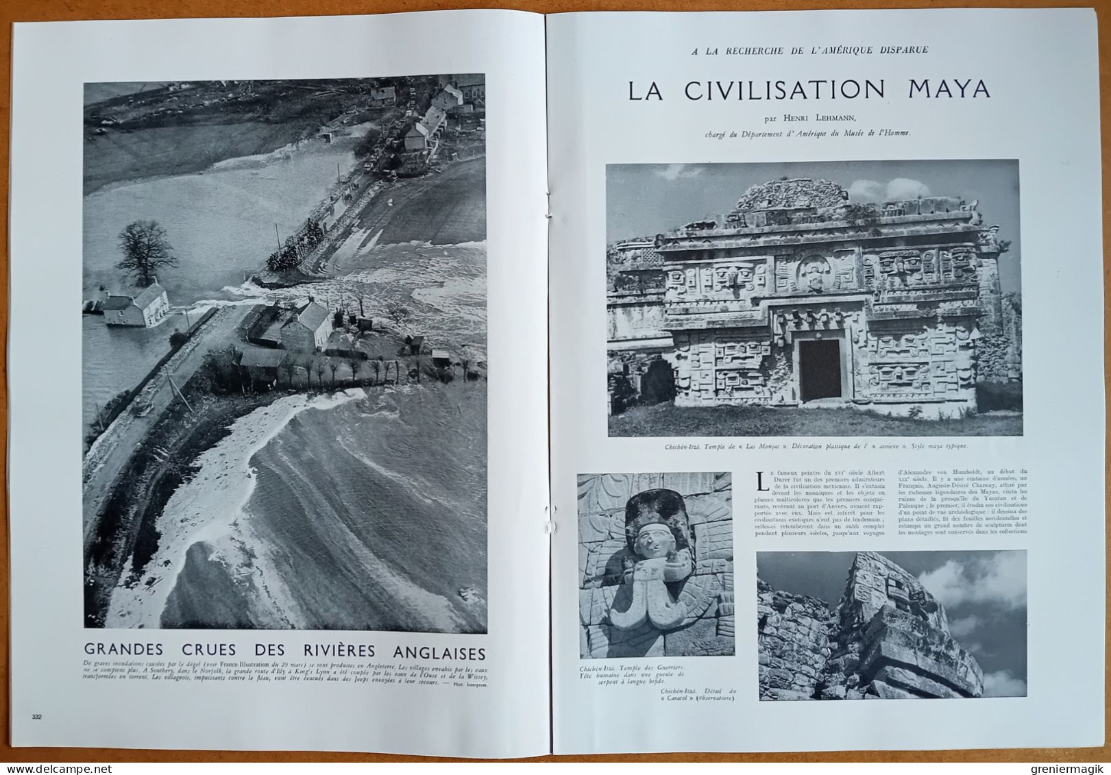 France Illustration N°79 05/04/1947 Mountbatten Nehru Indes/Chine Nankin ou Pékin ?/Royal Tour/Maya/Auvergne/Daïren