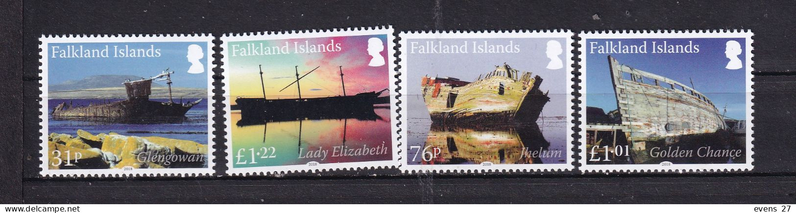 FALKLAND  ISLANDS-2018-SHIP WRECKS- -MNH - Nuovi