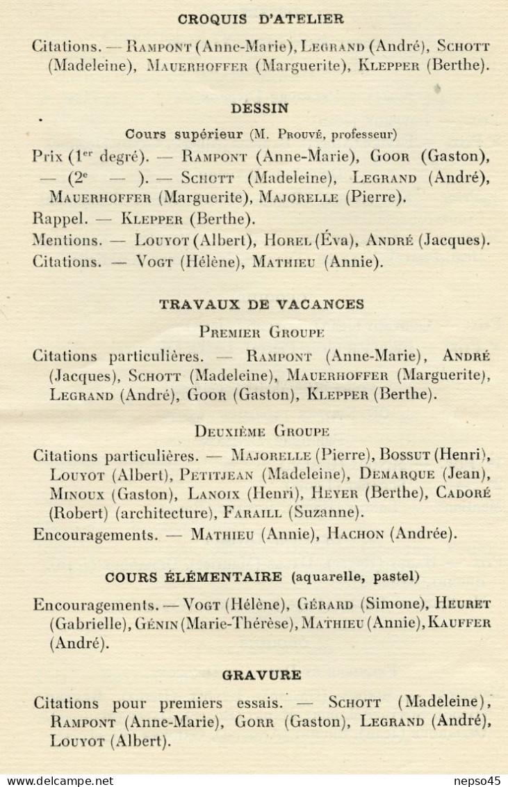 Beaux-Arts.Arts appliqués.Nancy.Ecole municipale et régionale.Récompense du 30 juin 1922.Pierre Boyé Président Accadémie