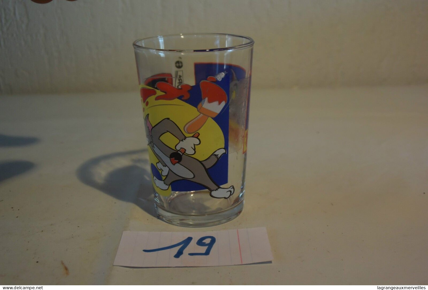 C19 Verre Moutarde Tom Et Jerry - Glazen