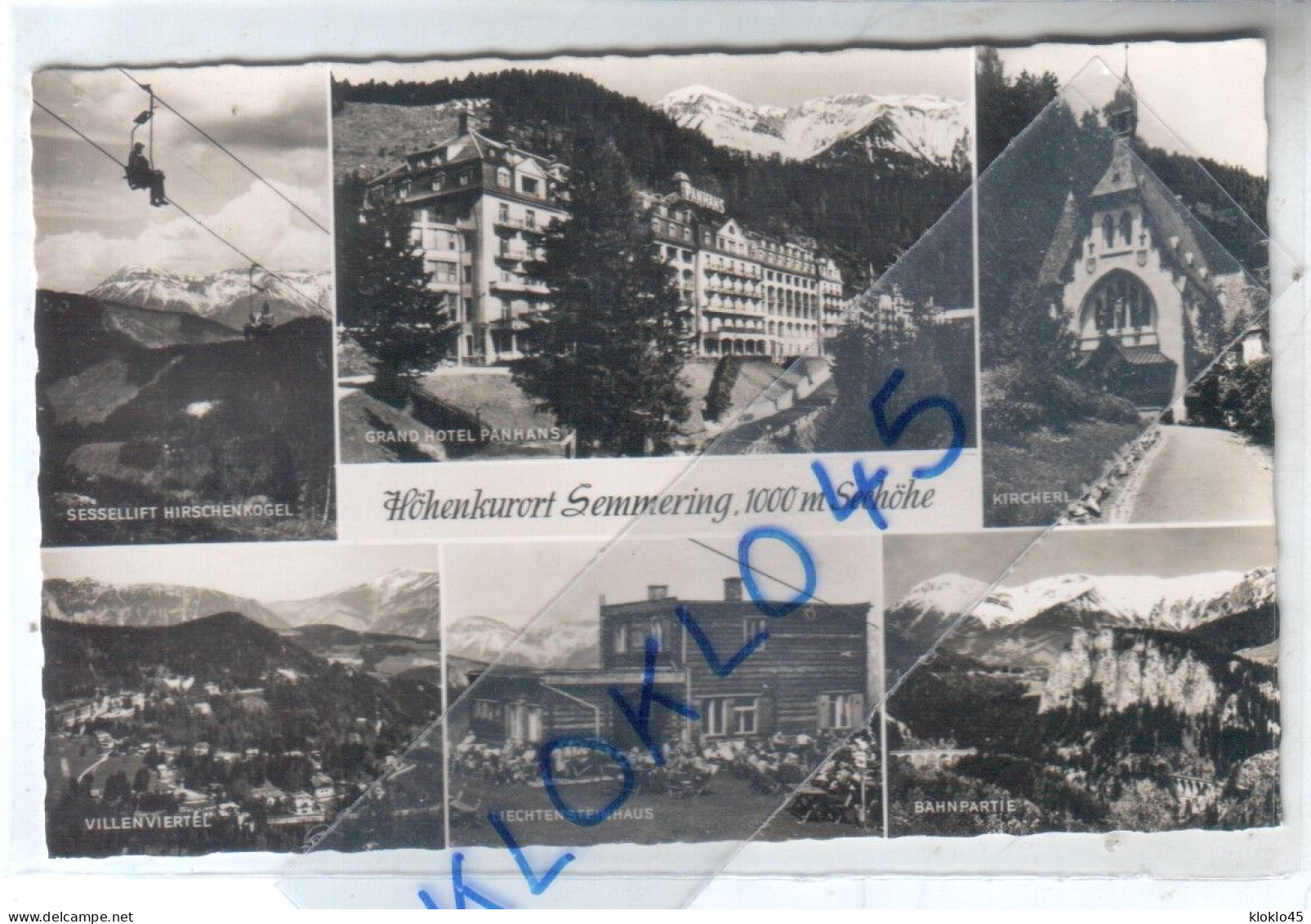 Autriche - Höhenkurort Semmering 1000 Seehöhe  - Multivues 6 Vues GRAND HOTEL PANHANS  KIRCHERL ... CPA N° 1958 - Semmering