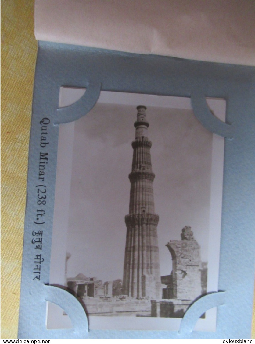 INDE/ Petit Album Souvenir Touristique Ancien / Tourist Album Of DELHI-AGRA/ 24 Photos/Vers 1950-1970      PGC538 - Dépliants Turistici