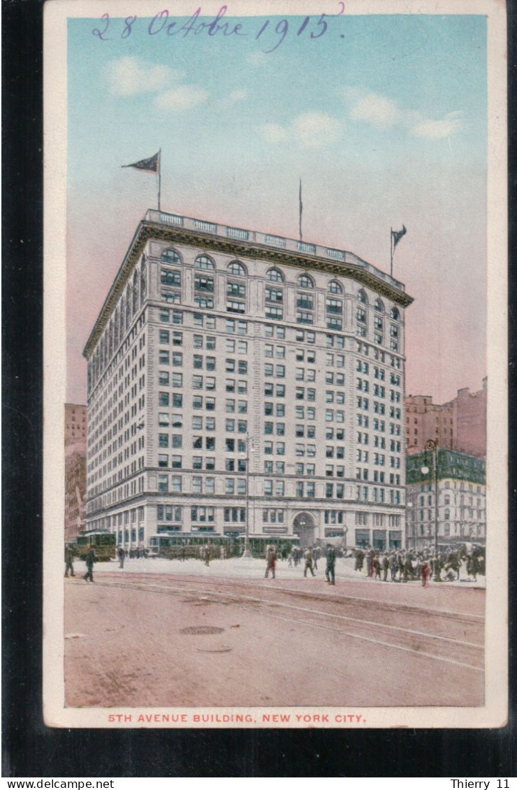 Cpa 5TH Avenue Building New York City - Autres Monuments, édifices