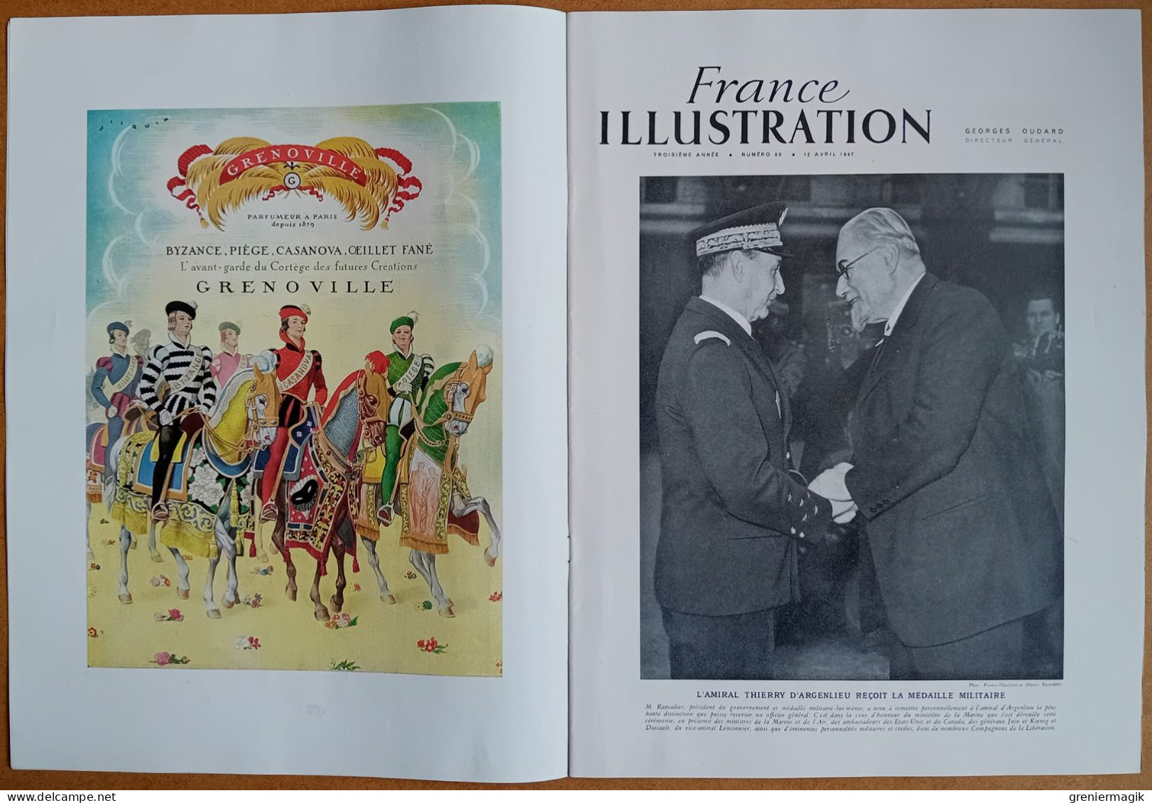 France Illustration N°80 12/04/1947 Attentat Haïfa/Guerre Clandestine Les Réseaux Français/Walter Audisio/Espagne/Grèce - General Issues