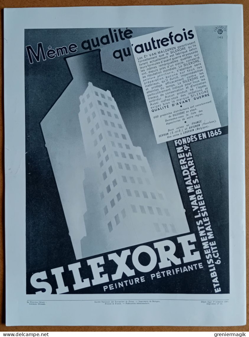 France Illustration N°80 12/04/1947 Attentat Haïfa/Guerre clandestine les réseaux français/Walter Audisio/Espagne/Grèce