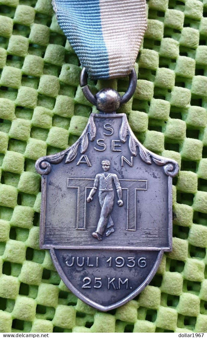 Medaille - T T Assen Juli 1936 - 25 Km. ( 1 )-  Original Foto  !! - Sonstige & Ohne Zuordnung