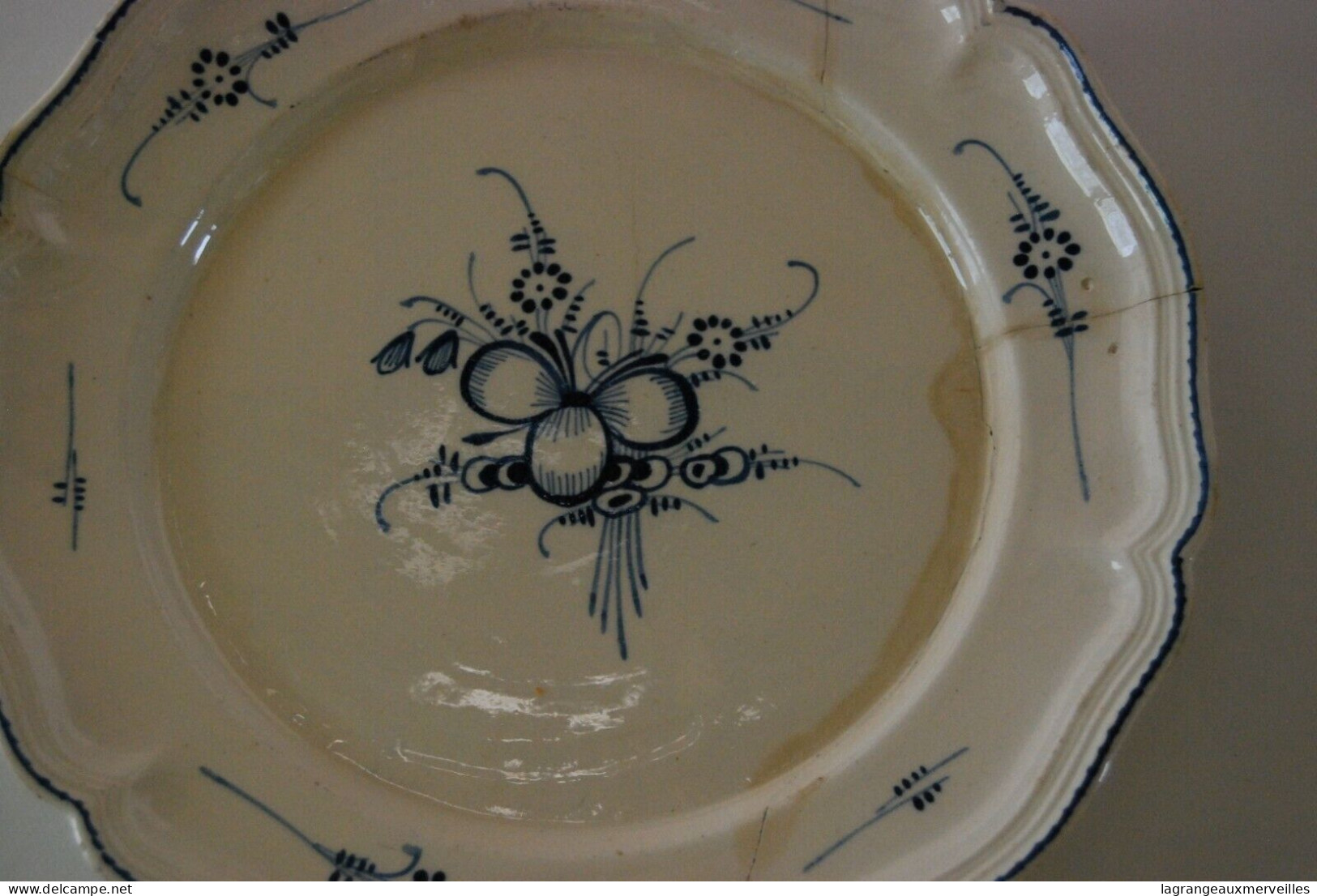 C19 Ancienne Assiette - XIX - Restaurée !!! - Teller