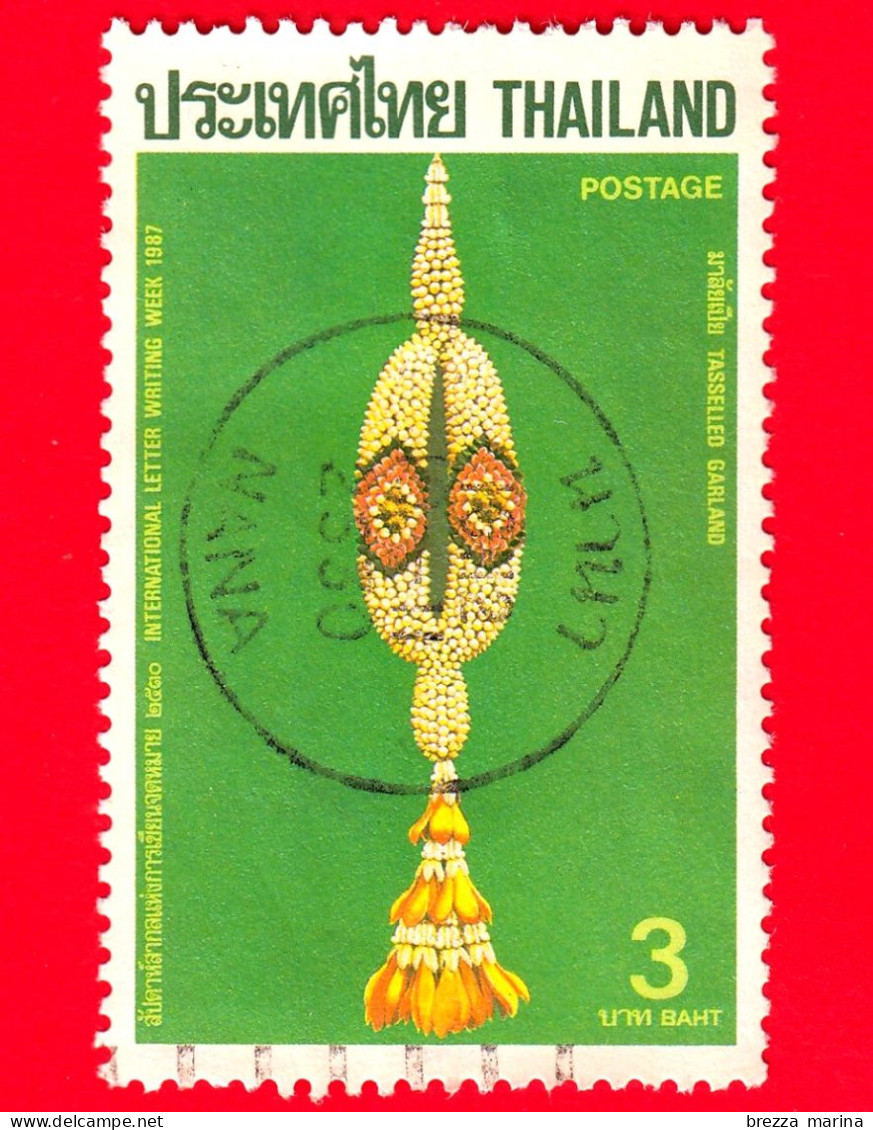 TAILANDIA - THAILAND - Usato - 1987 - International Correspondence Week - 3 - Thailand